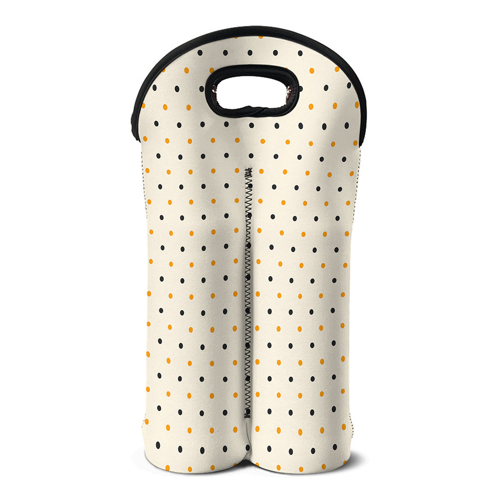 Halloween Polka Dot Pattern Print Double Neoprene Wine Tote