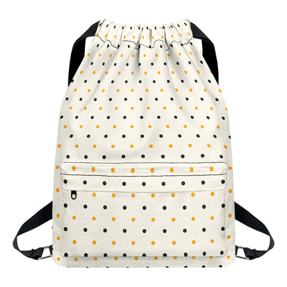 Halloween Polka Dot Pattern Print Drawstring Backpack