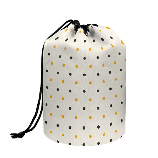Halloween Polka Dot Pattern Print Drawstring Makeup Bag