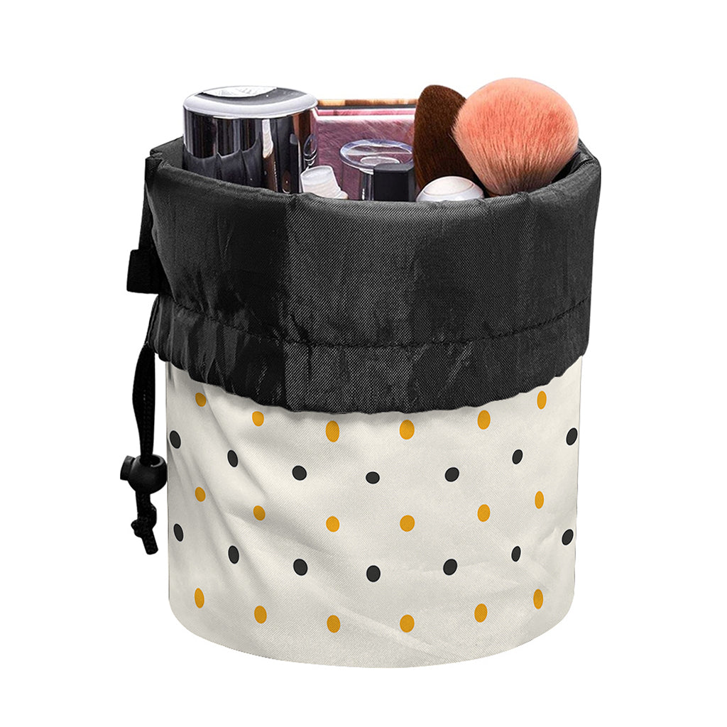 Halloween Polka Dot Pattern Print Drawstring Makeup Bag