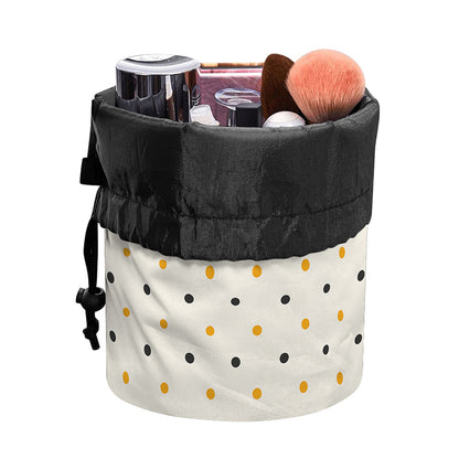 Halloween Polka Dot Pattern Print Drawstring Makeup Bag