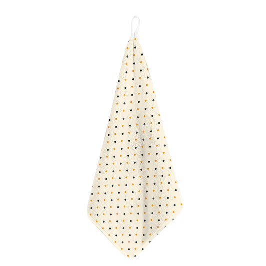 Halloween Polka Dot Pattern Print Hand Towel