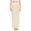 Halloween Polka Dot Pattern Print High Slit Maxi Skirt