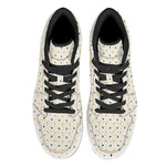 Halloween Polka Dot Pattern Print High Top Leather Sneakers
