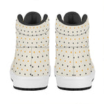 Halloween Polka Dot Pattern Print High Top Leather Sneakers