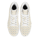 Halloween Polka Dot Pattern Print High Top Leather Sneakers