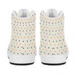 Halloween Polka Dot Pattern Print High Top Leather Sneakers