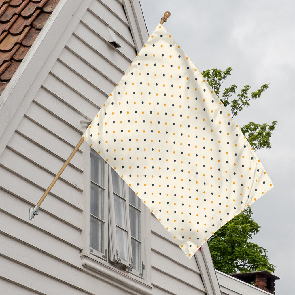 Halloween Polka Dot Pattern Print House Flag