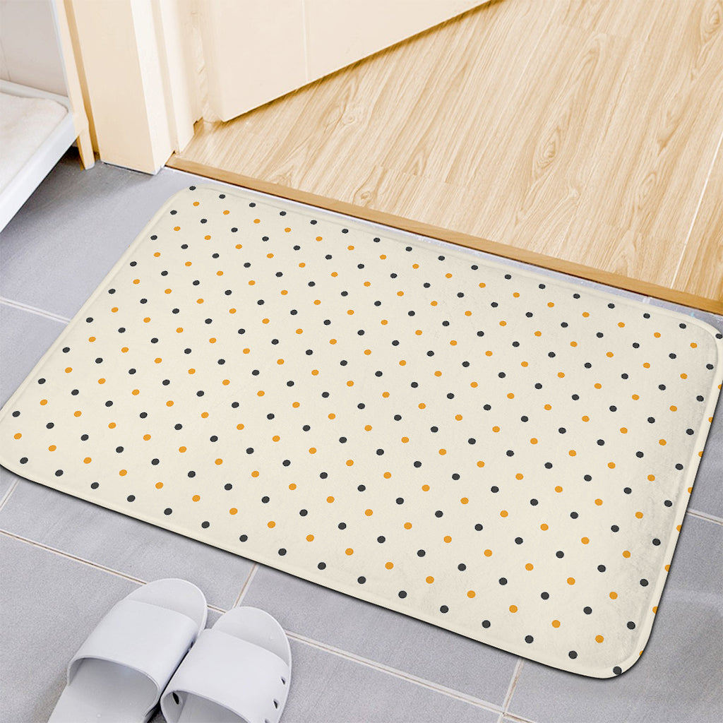 Halloween Polka Dot Pattern Print Indoor Door Mat
