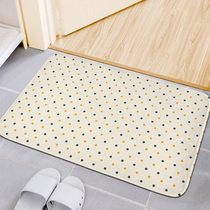 Halloween Polka Dot Pattern Print Indoor Door Mat