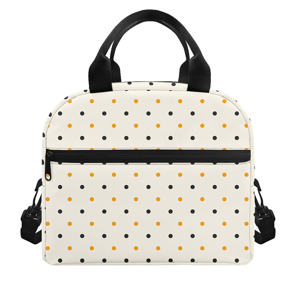 Halloween Polka Dot Pattern Print Insulated Lunch Bag