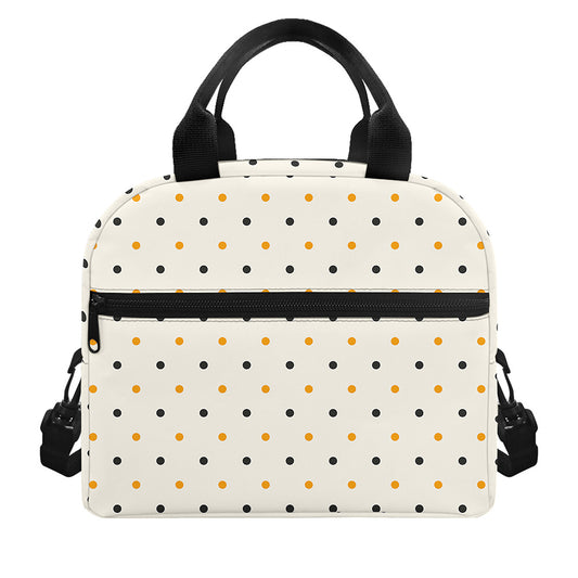Halloween Polka Dot Pattern Print Insulated Lunch Bag
