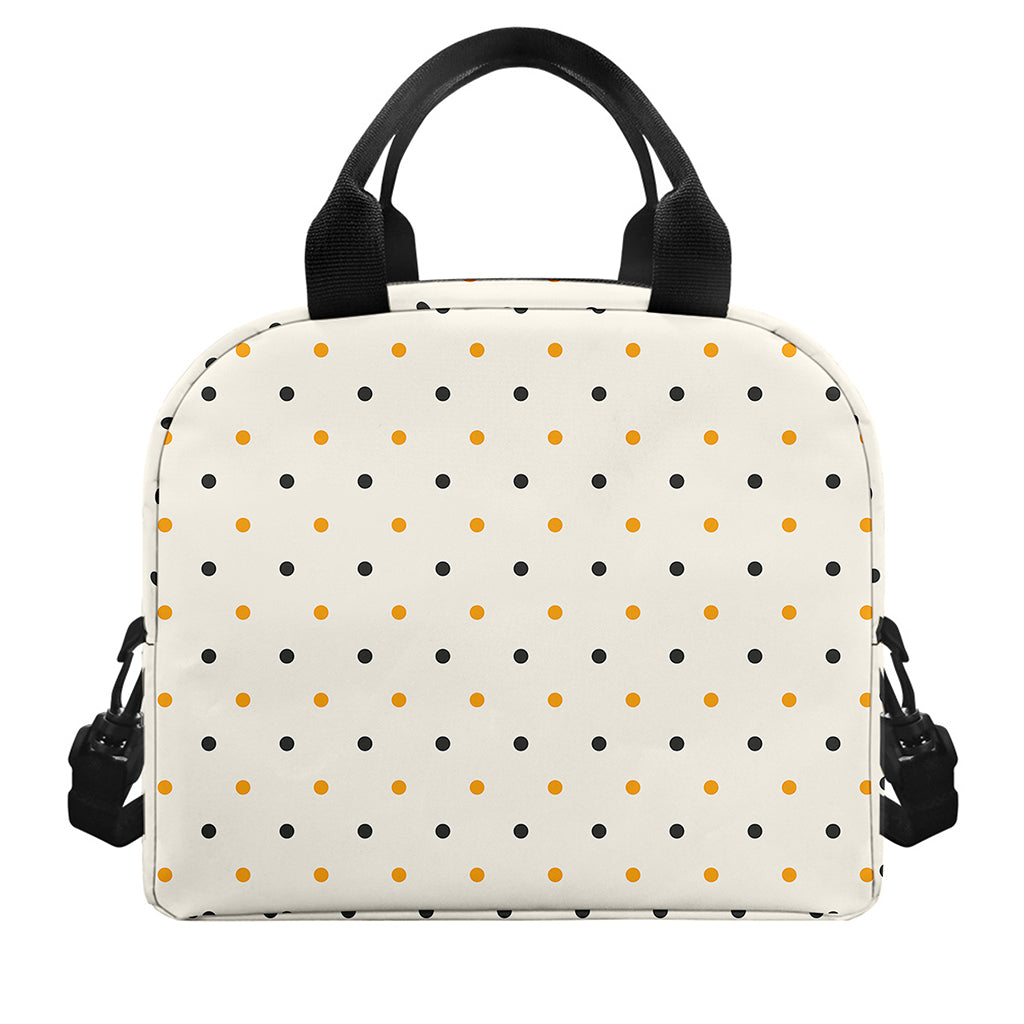 Halloween Polka Dot Pattern Print Insulated Lunch Bag
