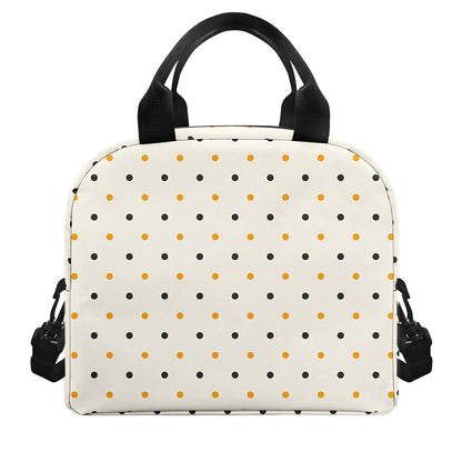 Halloween Polka Dot Pattern Print Insulated Lunch Bag