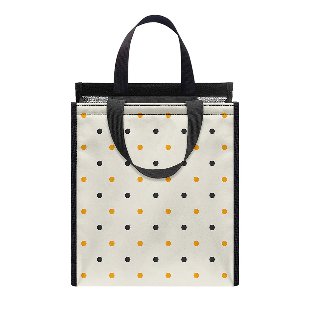 Halloween Polka Dot Pattern Print Insulated Lunch Tote