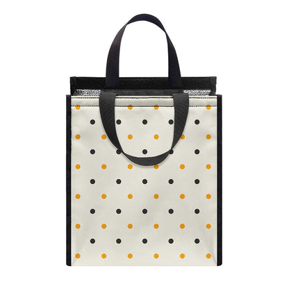 Halloween Polka Dot Pattern Print Insulated Lunch Tote
