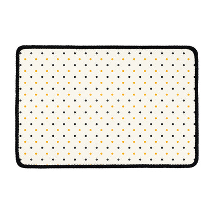 Halloween Polka Dot Pattern Print Kitchen Mat