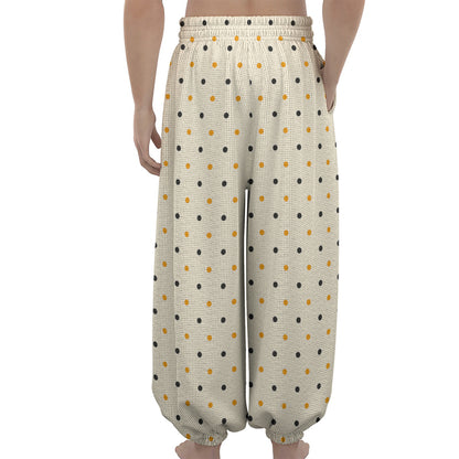 Halloween Polka Dot Pattern Print Lantern Pants