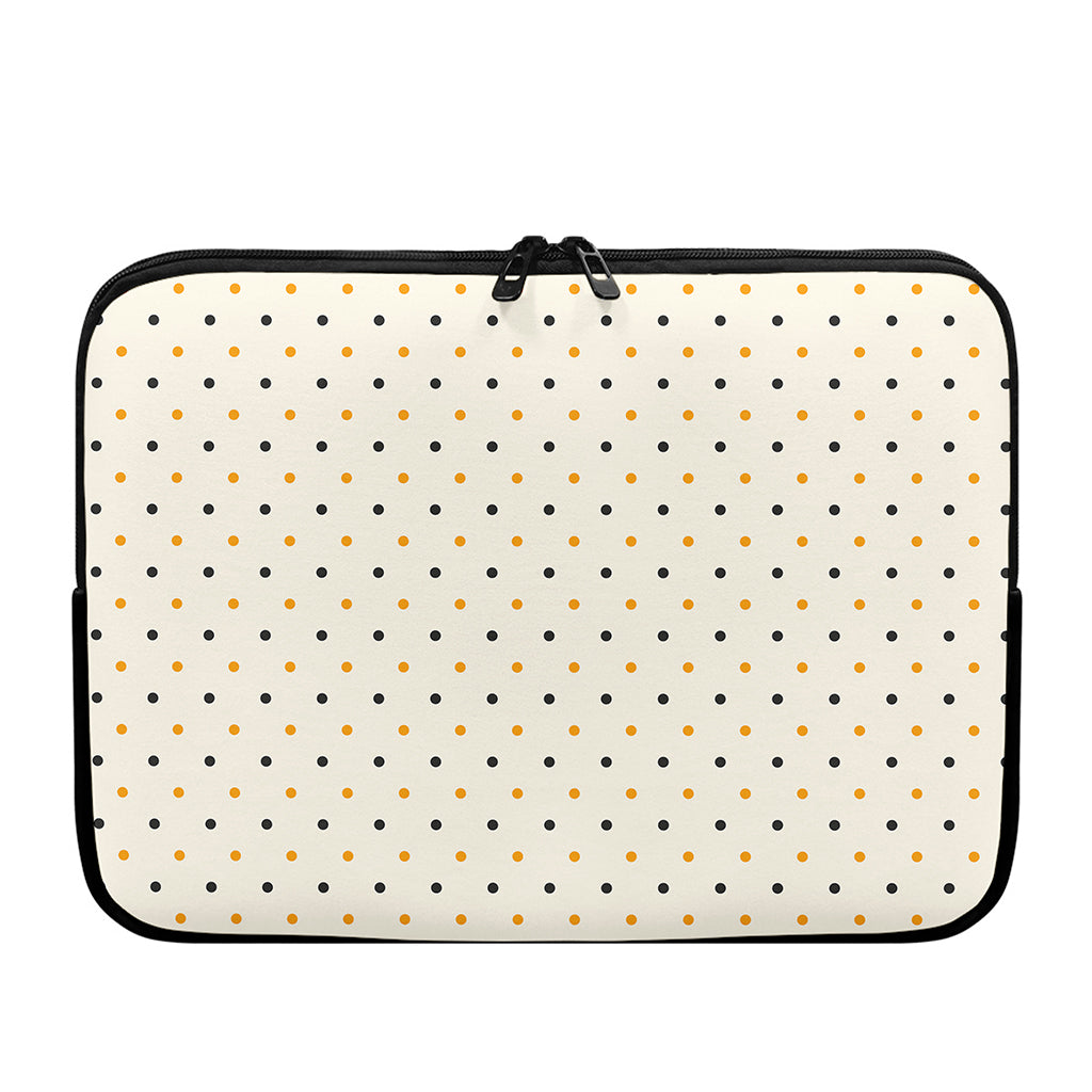 Halloween Polka Dot Pattern Print Laptop Sleeve