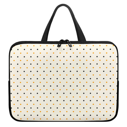 Halloween Polka Dot Pattern Print Laptop Sleeve With Handle