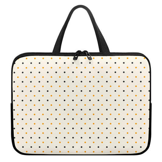 Halloween Polka Dot Pattern Print Laptop Sleeve With Handle