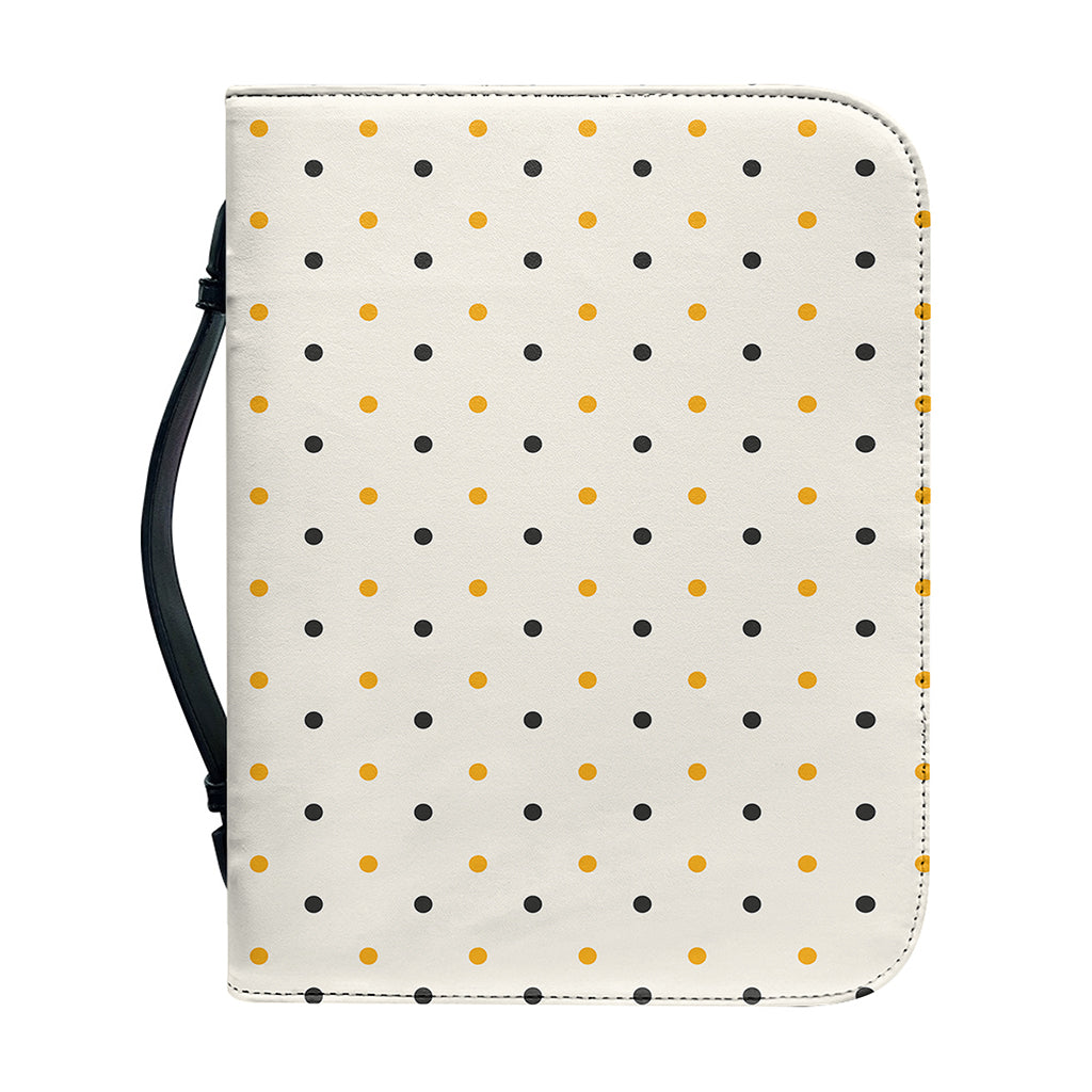 Halloween Polka Dot Pattern Print Leather Bible Cover