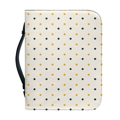Halloween Polka Dot Pattern Print Leather Bible Cover