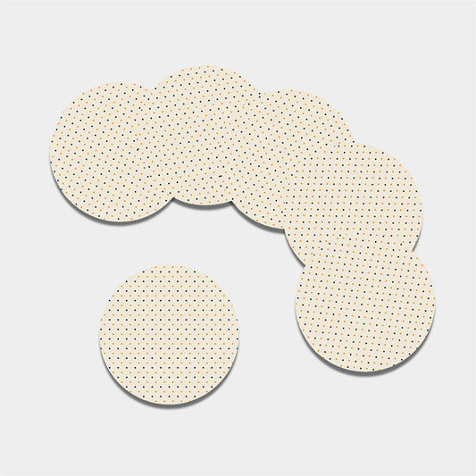 Halloween Polka Dot Pattern Print Leather Coaster Set