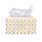 Halloween Polka Dot Pattern Print Leather Tissue Box Cover