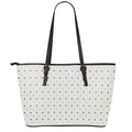 Halloween Polka Dot Pattern Print Leather Tote Bag With Zipper