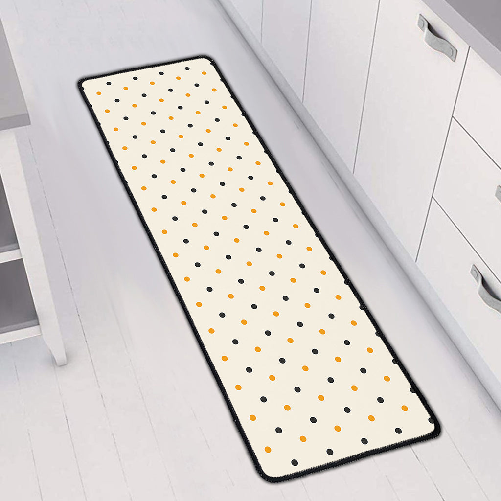 Halloween Polka Dot Pattern Print Long Kitchen Mat