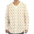 Halloween Polka Dot Pattern Print Long Sleeve Baseball Jersey