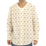 Halloween Polka Dot Pattern Print Long Sleeve Baseball Jersey