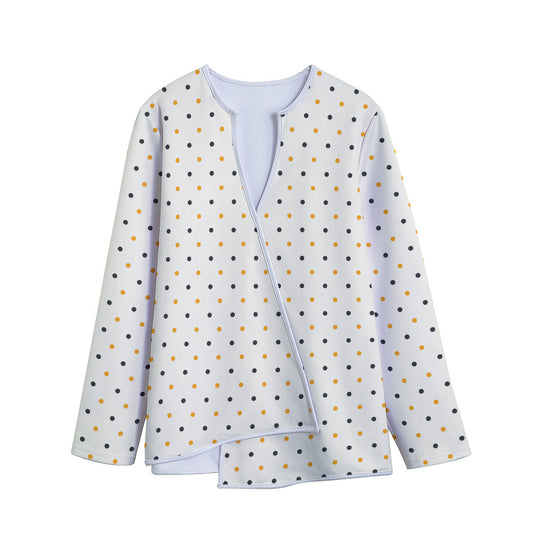 Halloween Polka Dot Pattern Print Long Sleeve Short Coat