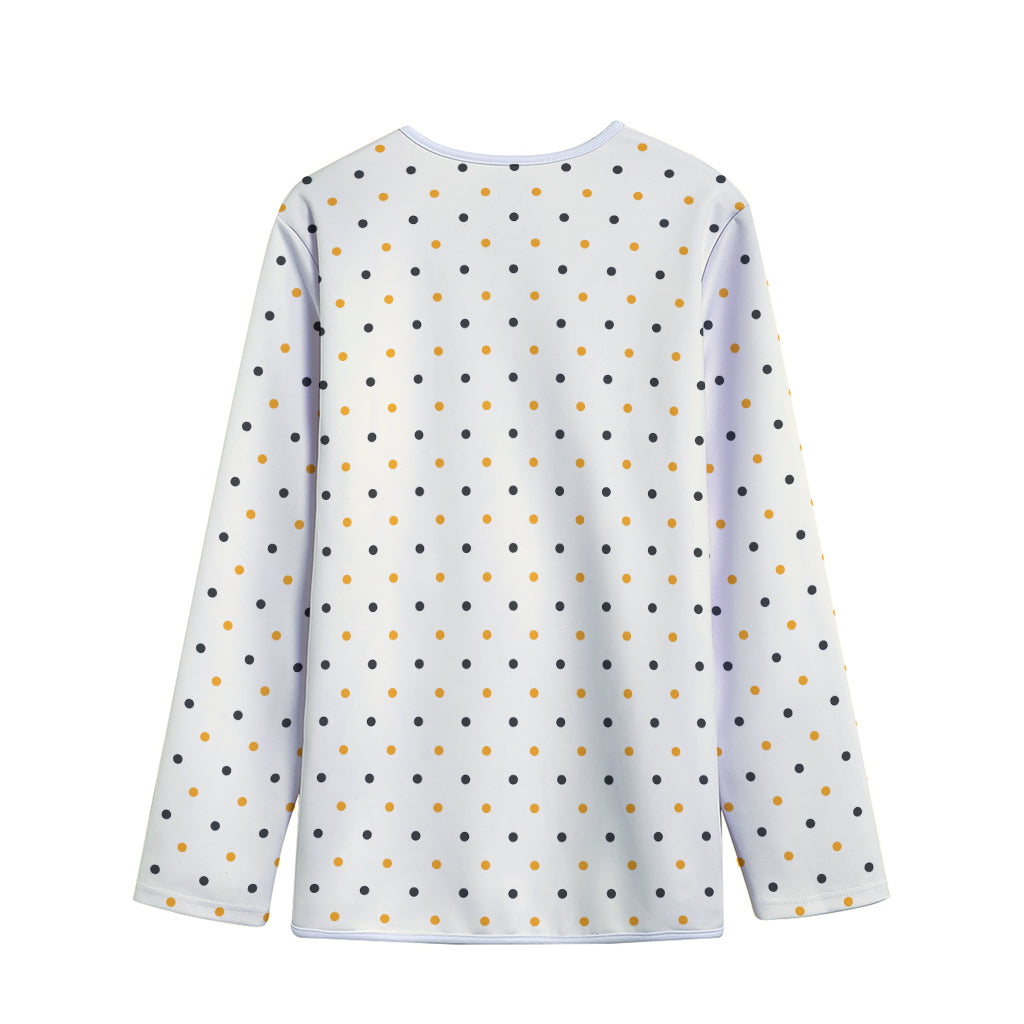 Halloween Polka Dot Pattern Print Long Sleeve Short Coat