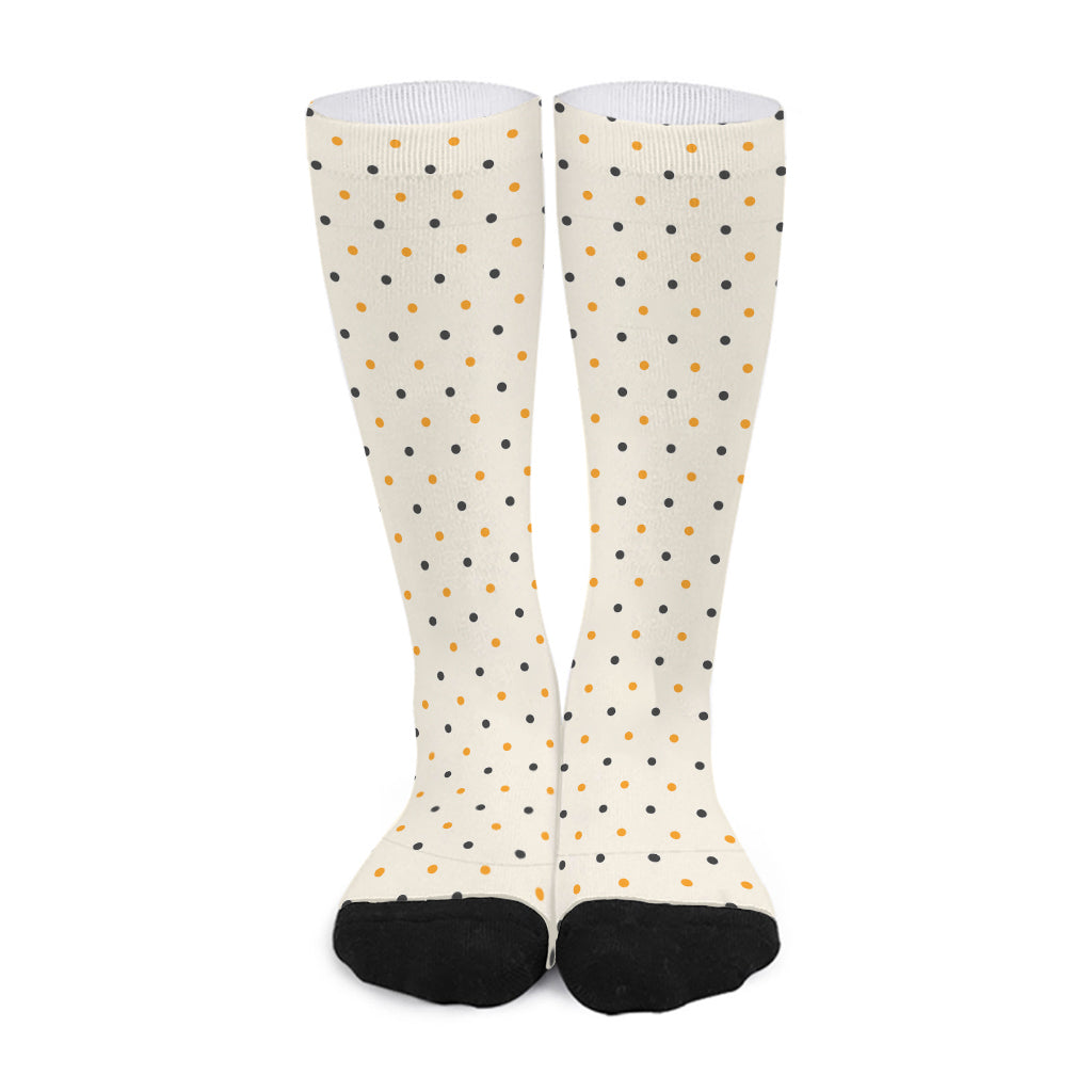 Halloween Polka Dot Pattern Print Long Socks