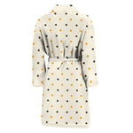 Halloween Polka Dot Pattern Print Men's Bathrobe