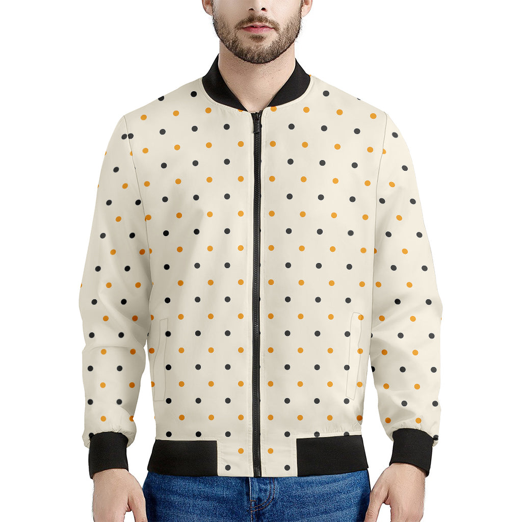 Halloween Polka Dot Pattern Print Men's Bomber Jacket