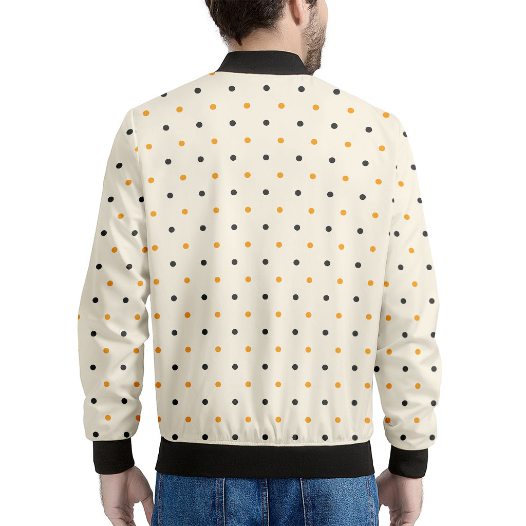 Halloween Polka Dot Pattern Print Men's Bomber Jacket