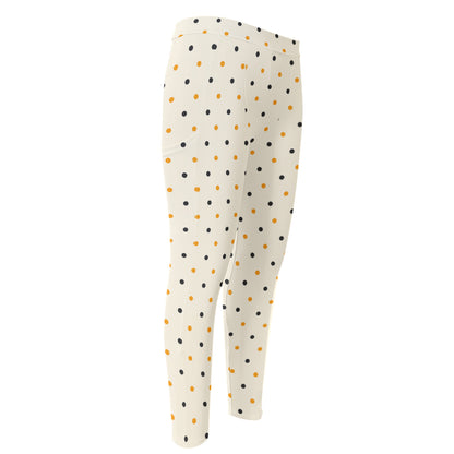 Halloween Polka Dot Pattern Print Men's Compression Pants