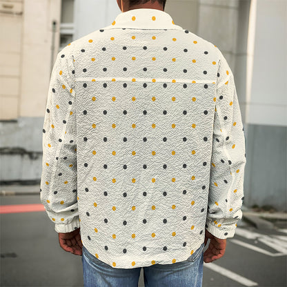 Halloween Polka Dot Pattern Print Men's Shirt Jacket