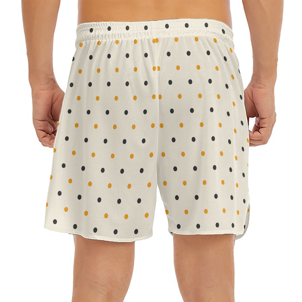 Halloween Polka Dot Pattern Print Men's Split Running Shorts