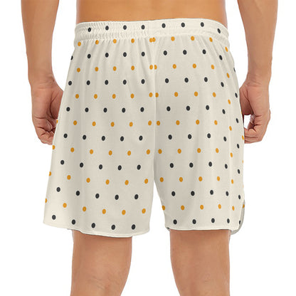 Halloween Polka Dot Pattern Print Men's Split Running Shorts