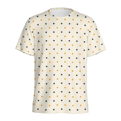 Halloween Polka Dot Pattern Print Men's Sports T-Shirt