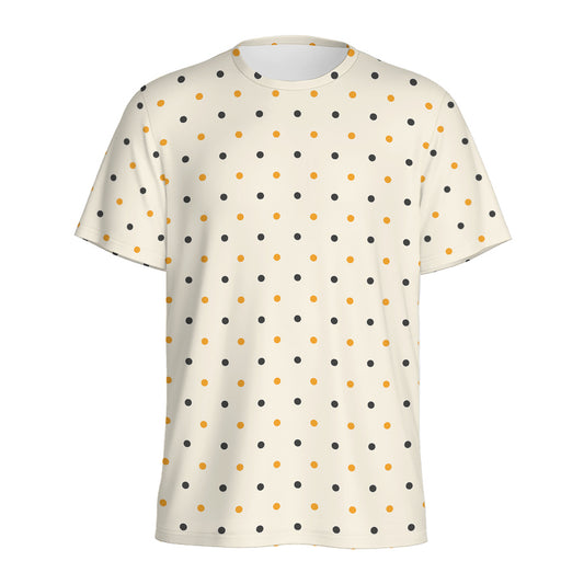 Halloween Polka Dot Pattern Print Men's Sports T-Shirt