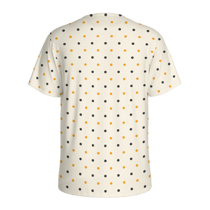 Halloween Polka Dot Pattern Print Men's Sports T-Shirt