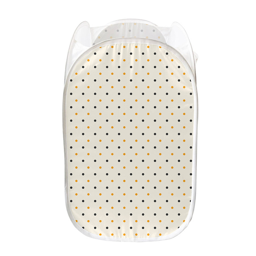 Halloween Polka Dot Pattern Print Mesh Laundry Hamper