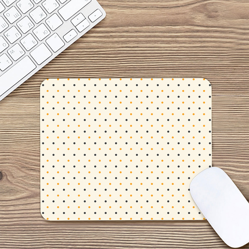 Halloween Polka Dot Pattern Print Mouse Pad