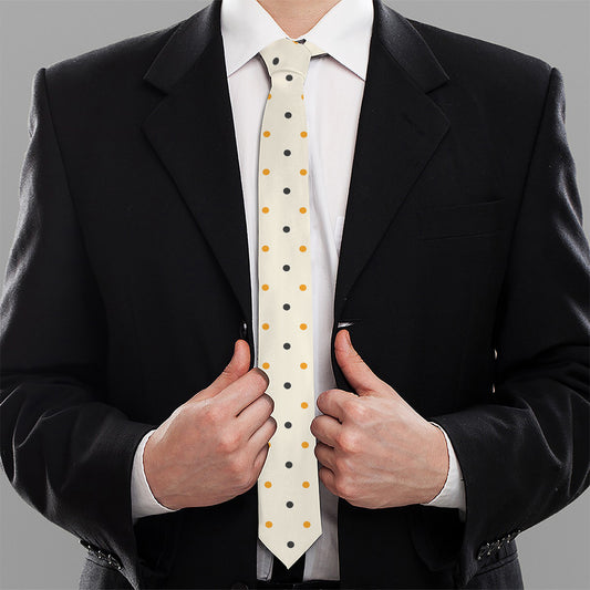 Halloween Polka Dot Pattern Print Necktie