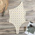 Halloween Polka Dot Pattern Print One Shoulder Bodysuit